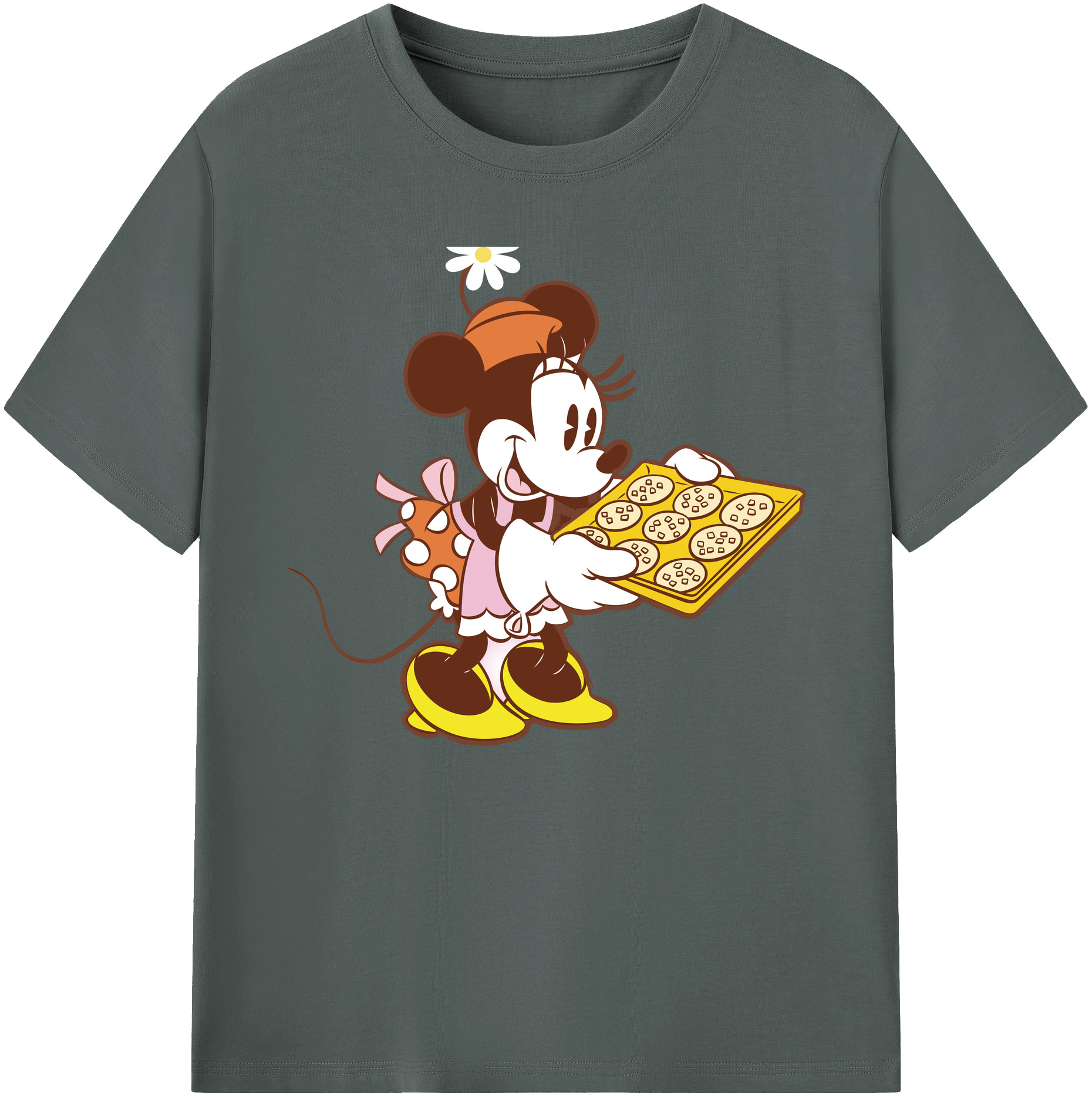 ミッキーマウス Mickey Mouse 綿100％ メンズ半袖Tシャツ｜肌触りやわらか＆通気性